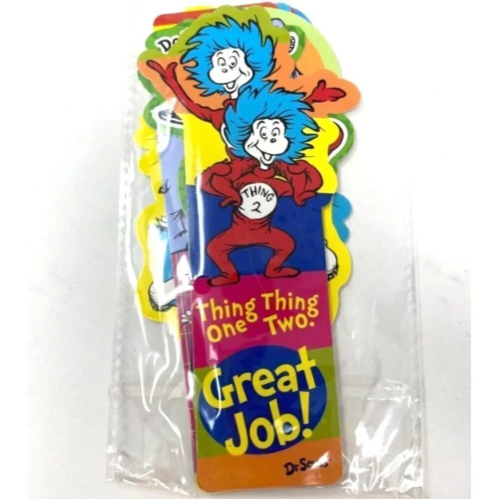 Dr. Seuss Incentive Bookmarks 8 Count Pack Teacher Classroom